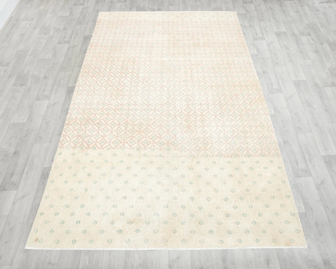 Multicolor Turkish Oushak Rug 4'9" x 8'4" Hand-Knotted | No. VR79039