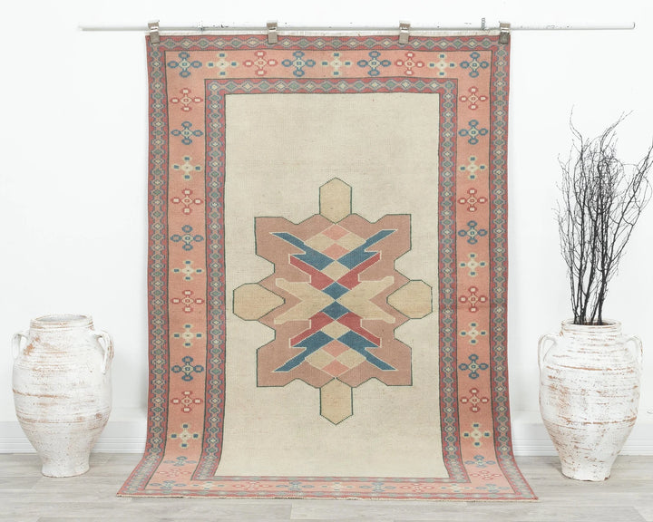 Multicolor Turkish Oushak Rug 2' x 6'5" Hand-Knotted | No. VR79094