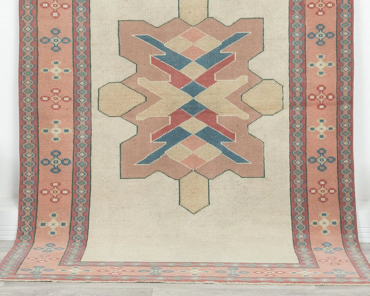 Multicolor Turkish Oushak Rug 2' x 6'5" Hand-Knotted | No. VR79094