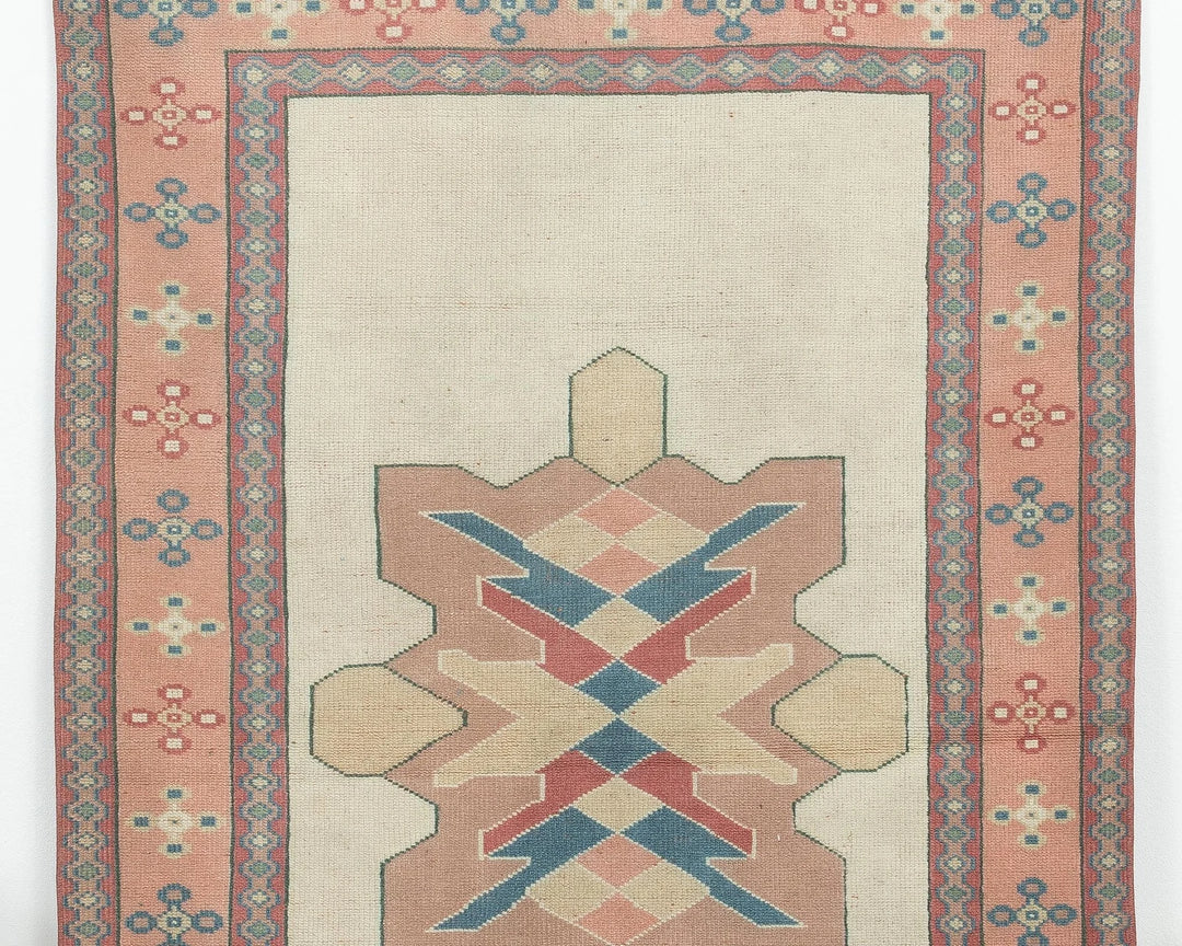 Multicolor Turkish Oushak Rug 2' x 6'5" Hand-Knotted | No. VR79094