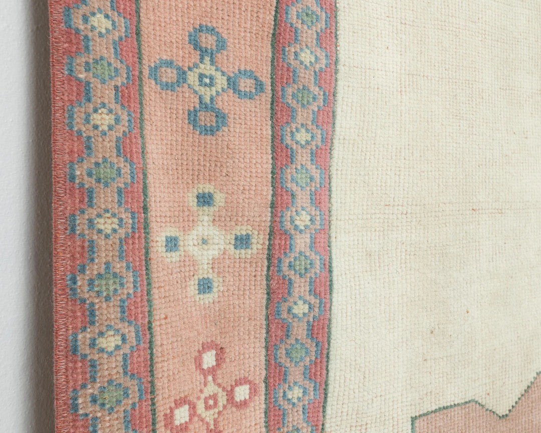 Multicolor Turkish Oushak Rug 2' x 6'5" Hand-Knotted | No. VR79094