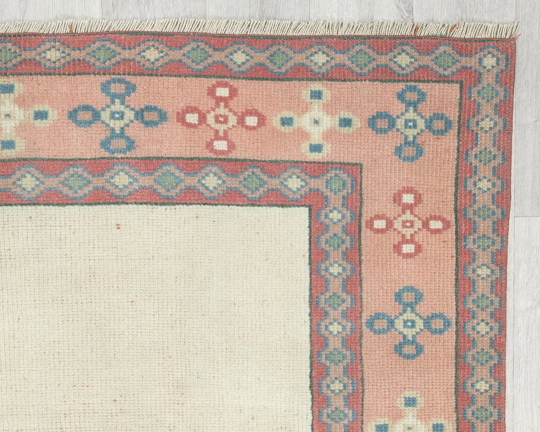 Multicolor Turkish Oushak Rug 2' x 6'5" Hand-Knotted | No. VR79094