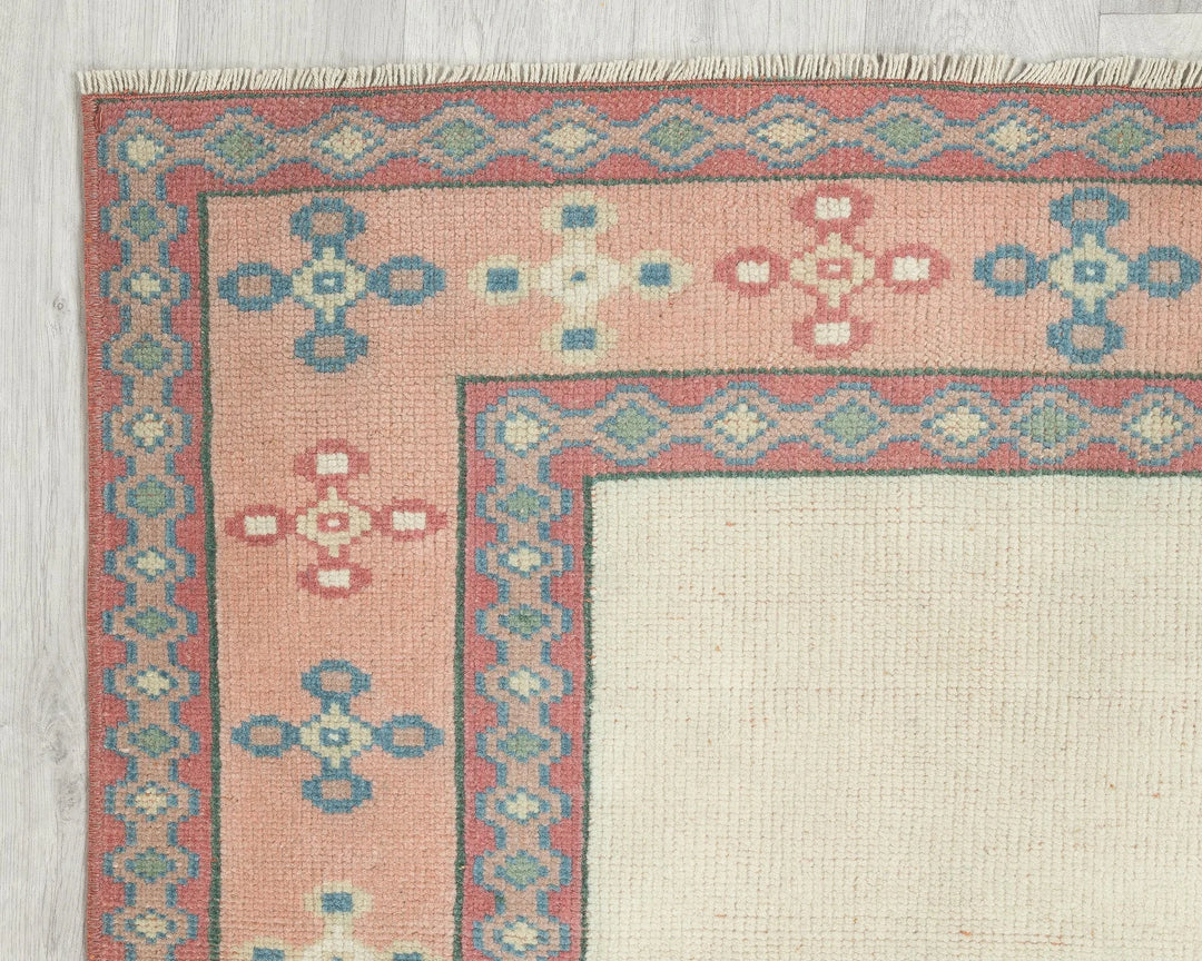 Multicolor Turkish Oushak Rug 2' x 6'5" Hand-Knotted | No. VR79094