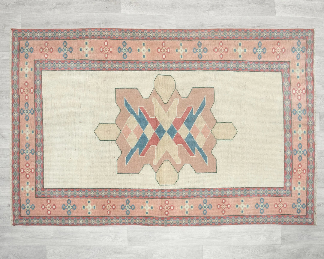 Multicolor Turkish Oushak Rug 2' x 6'5" Hand-Knotted | No. VR79094
