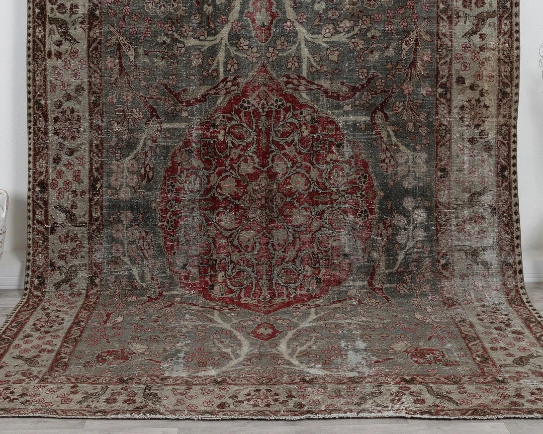 Beige Oushak Rug 7' 5" x 10' 6" | No. VR79128