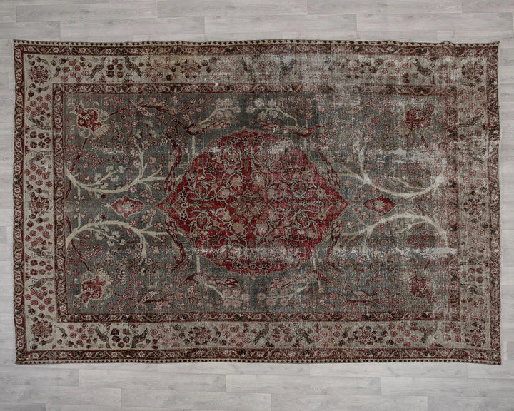 Beige Oushak Rug 7' 5" x 10' 6" | No. VR79128