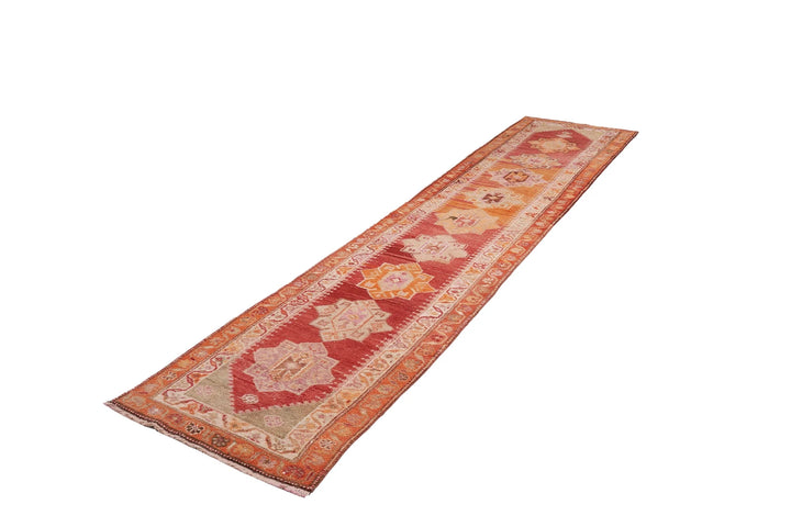 Multicolor Turkish Oushak Rug 2'11" x 13'1" Hand-Knotted | No. VR79134