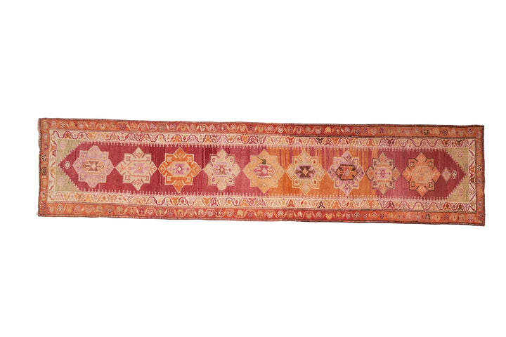Multicolor Turkish Oushak Rug 2'11" x 13'1" Hand-Knotted | No. VR79134