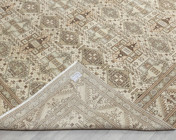 Multicolor Turkish Oushak Rug 8' x 12' 3" Hand-Knotted field