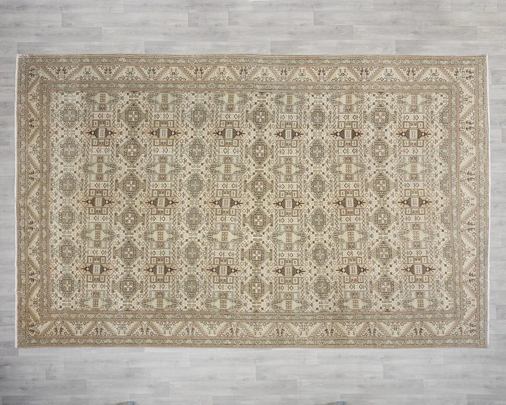 Multicolor Turkish Oushak Rug 8' x 12' 3" Hand-Knotted reverse