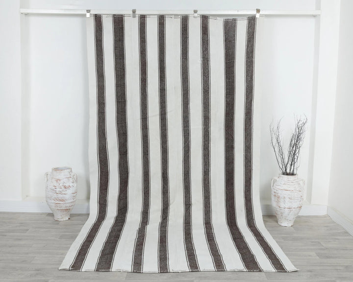 Brown Turkish Kilim Rug 5' 9" x 10' 8" Flat-Weave
