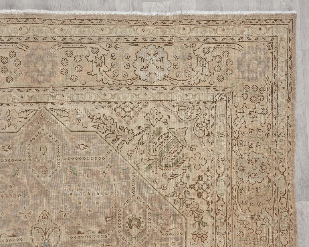 Multicolor Turkish Oushak Rug 7' 11" x 10' 10" Hand-Knotted | No. VR79262