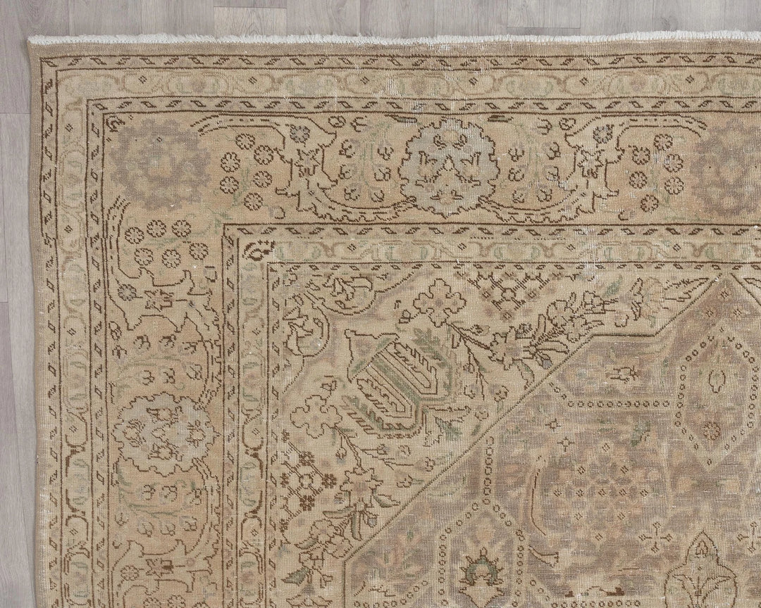 Multicolor Turkish Oushak Rug 7' 11" x 10' 10" Hand-Knotted | No. VR79262