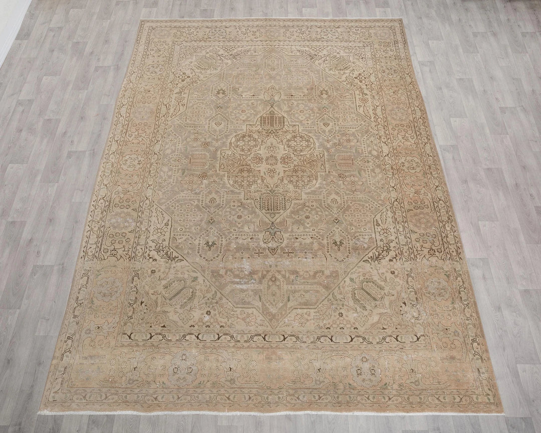 Multicolor Turkish Oushak Rug 7' 11" x 10' 10" Hand-Knotted | No. VR79262