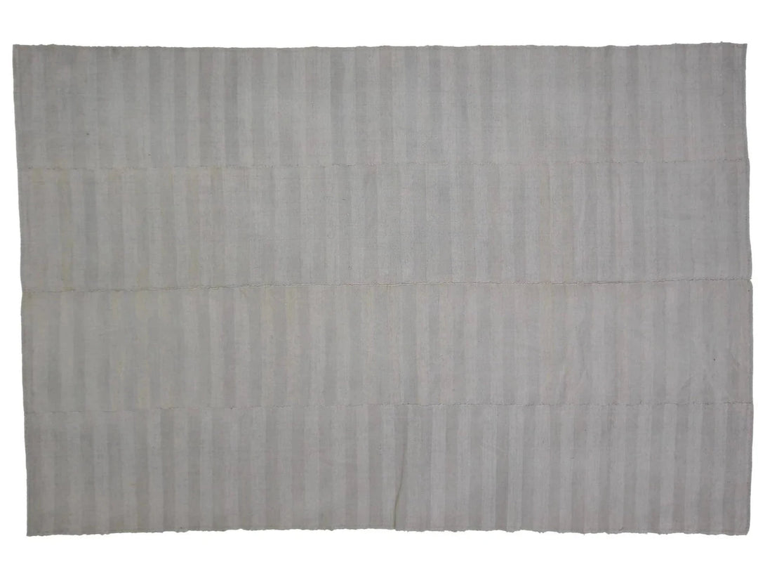 Gray Turkish Kilim Rug 6' 1" x 9' 6" Flat-Weave | No. VR79325