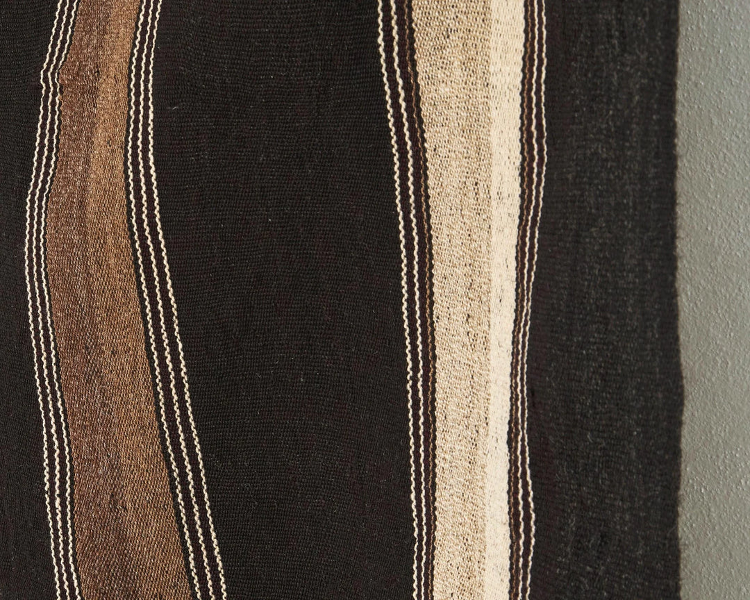 Brown Turkish Kilim Rug 5' x 6' 10" Flat-Weave | No. VR79327