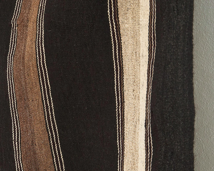 Brown Turkish Kilim Rug 5' x 6' 10" Flat-Weave | No. VR79327