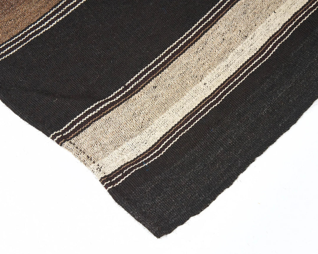 Brown Turkish Kilim Rug 5' x 6' 10" Flat-Weave | No. VR79327