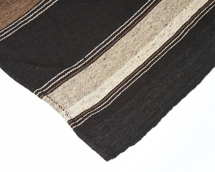 Brown Turkish Kilim Rug 5' x 6' 10" Flat-Weave | No. VR79327