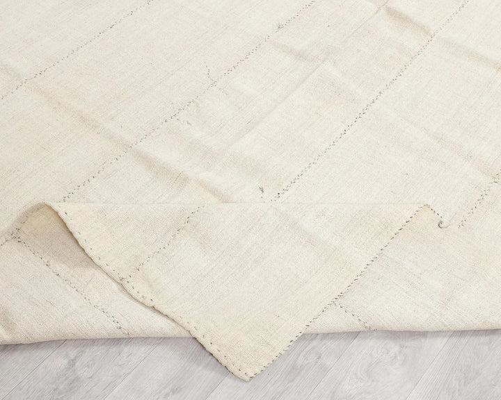 Beige Turkish Kilim Rug 5' 1" x 9' 10" Flat-Weave | No. VR79334