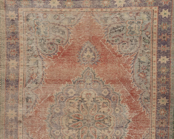 Multicolor Turkish Oushak Rug 5' 10" x 8' 5" Hand-Knotted | No. VR79394
