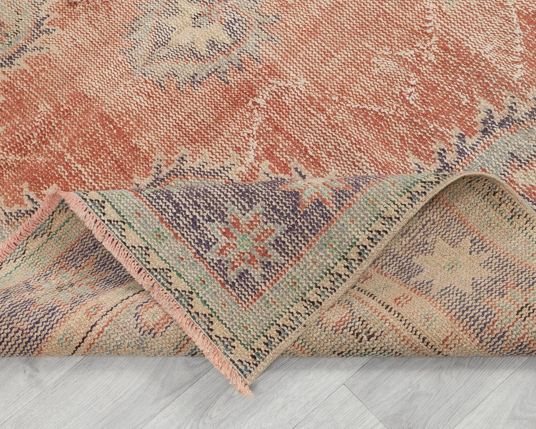 Multicolor Turkish Oushak Rug 5' 10" x 8' 5" Hand-Knotted | No. VR79394