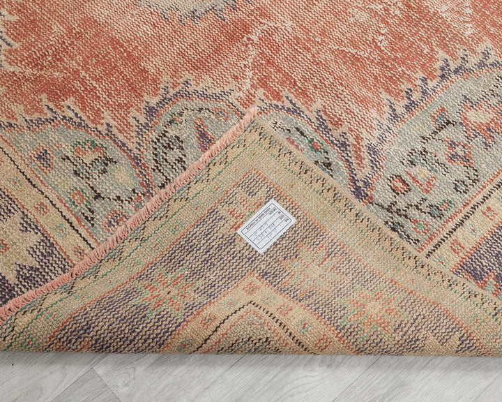 Multicolor Turkish Oushak Rug 5' 10" x 8' 5" Hand-Knotted | No. VR79394