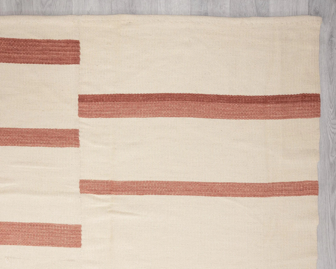 Pink Turkish Kilim Rug 10' 2" x 12' 10" Flat-Weave | No. VR79450
