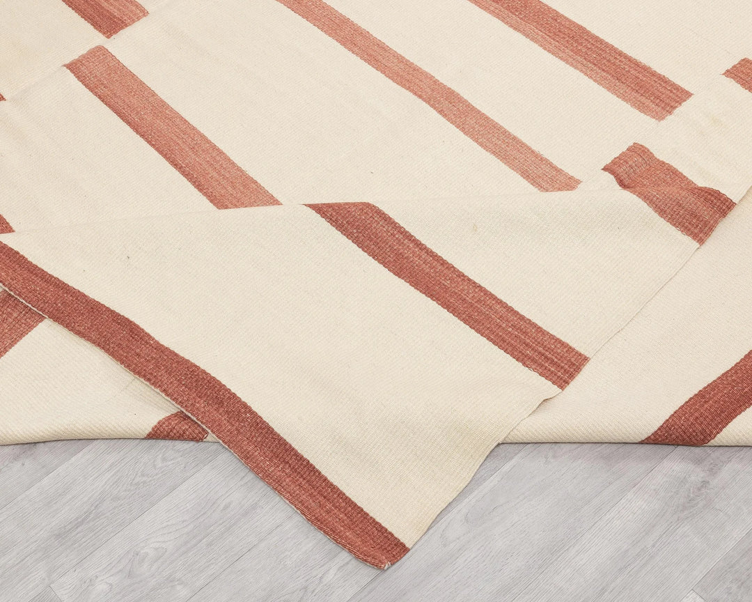 Pink Turkish Kilim Rug 10' 2" x 12' 10" Flat-Weave | No. VR79450