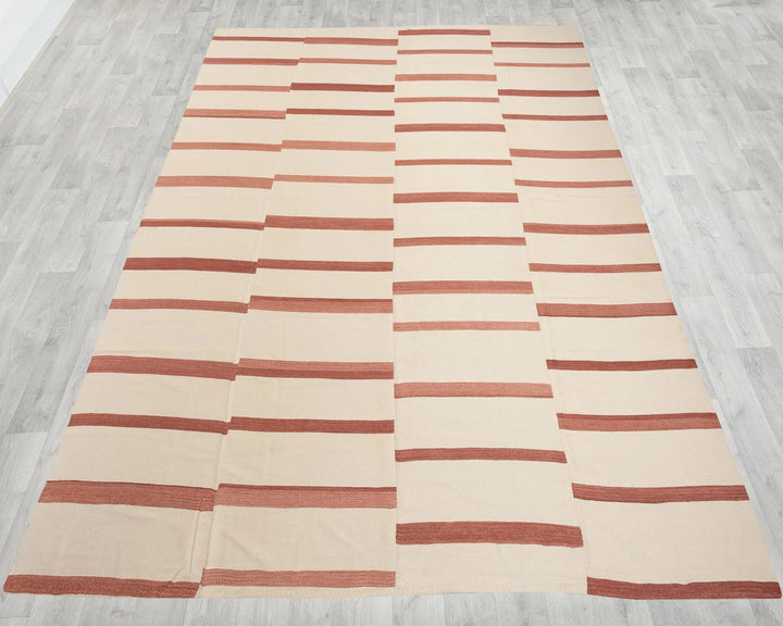 Pink Turkish Kilim Rug 10' 2" x 12' 10" Flat-Weave | No. VR79450