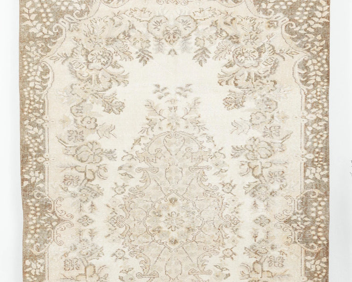 Beige Turkish Oushak Rug 5' 4" x 8' 8" Hand-Knotted view