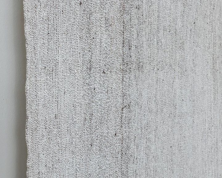Gray Turkish Kilim Rug 6' x 9' Flat-Weave close-up