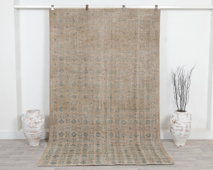 Multicolor Turkish Oushak Rug 5' 7" x 9' Hand-Knotted | No. VR79628