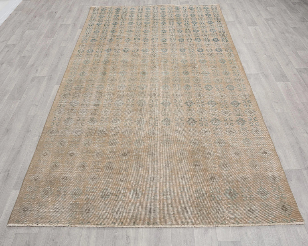 Multicolor Turkish Oushak Rug 5' 7" x 9' Hand-Knotted | No. VR79628