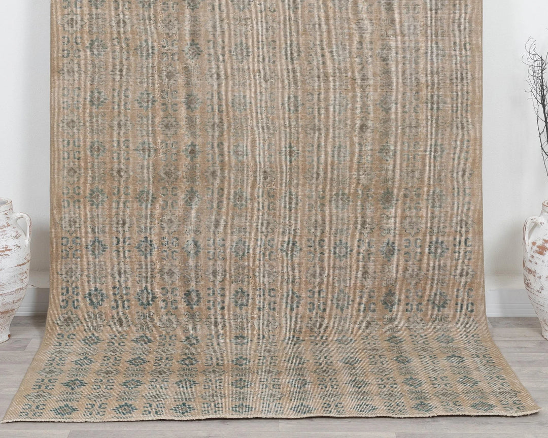 Multicolor Turkish Oushak Rug 5' 7" x 9' Hand-Knotted | No. VR79628