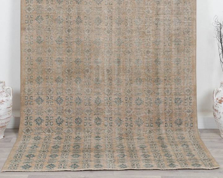 Multicolor Turkish Oushak Rug 5' 7" x 9' Hand-Knotted | No. VR79628
