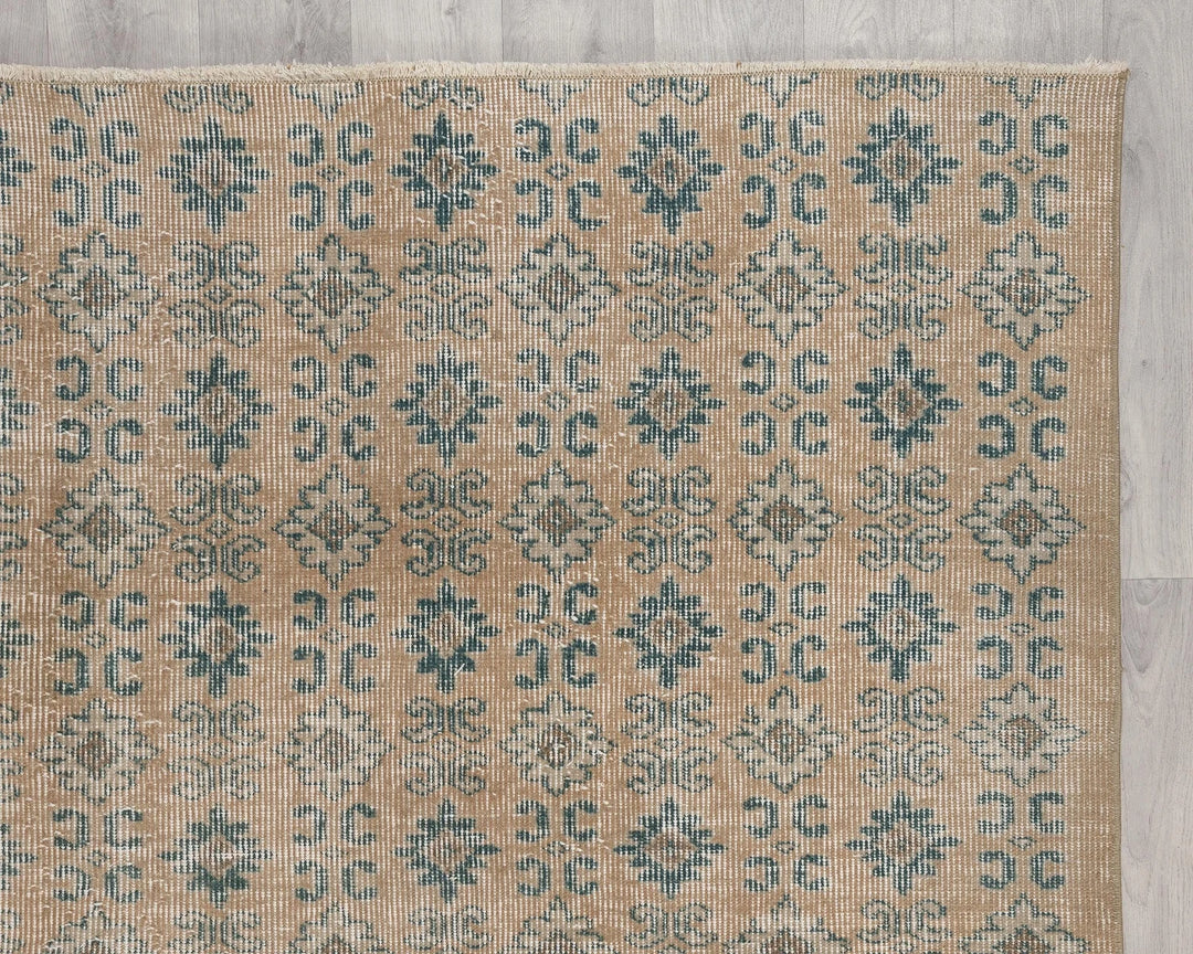 Multicolor Turkish Oushak Rug 5' 7" x 9' Hand-Knotted | No. VR79628