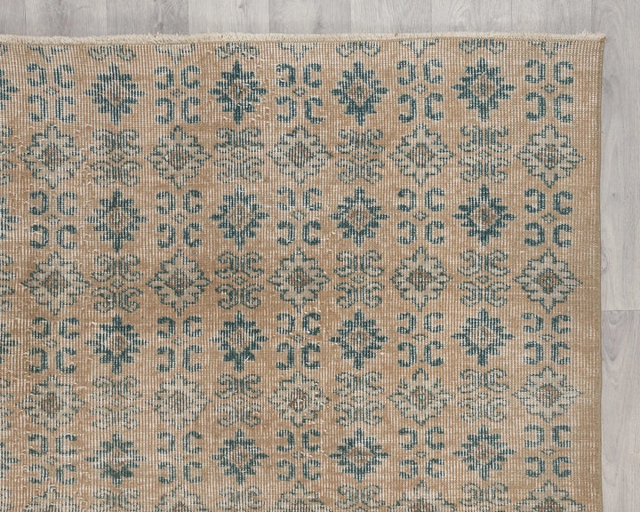 Multicolor Turkish Oushak Rug 5' 7" x 9' Hand-Knotted | No. VR79628