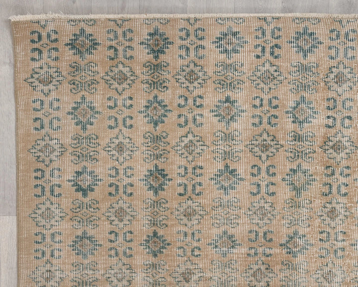 Multicolor Turkish Oushak Rug 5' 7" x 9' Hand-Knotted | No. VR79628