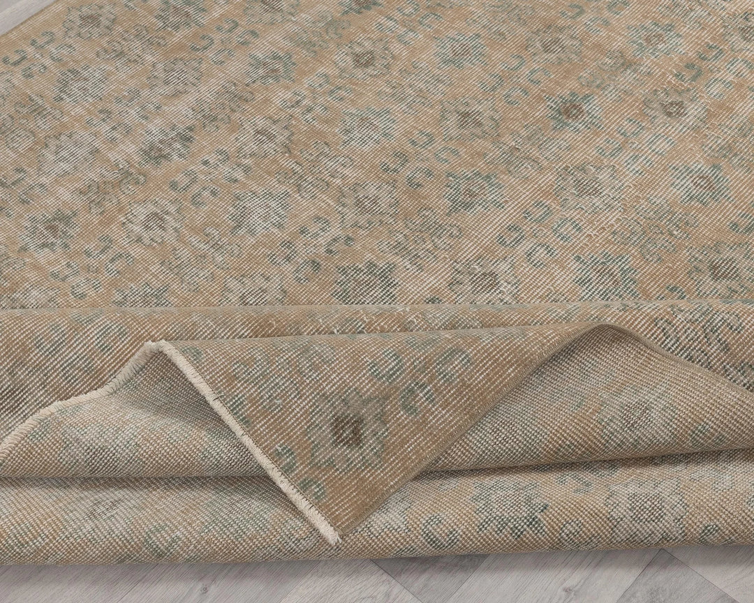 Multicolor Turkish Oushak Rug 5' 7" x 9' Hand-Knotted | No. VR79628