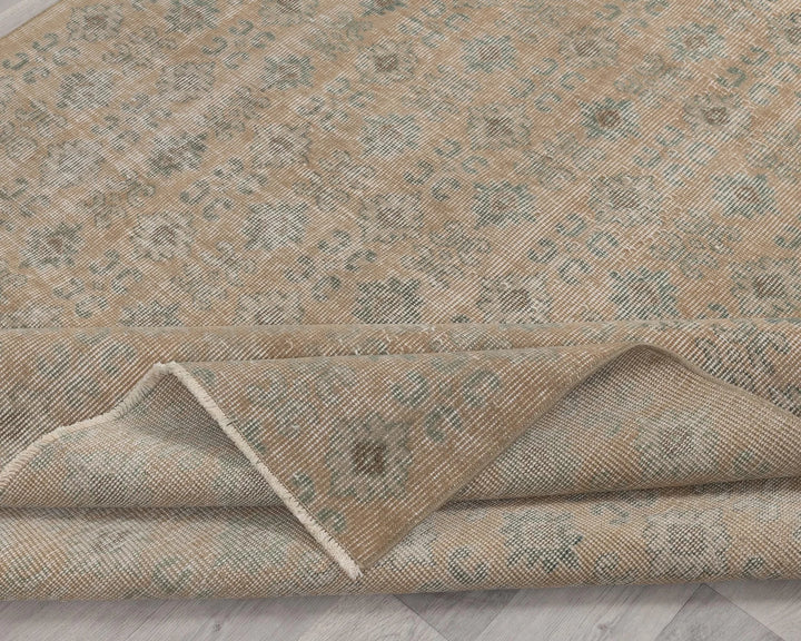 Multicolor Turkish Oushak Rug 5' 7" x 9' Hand-Knotted | No. VR79628