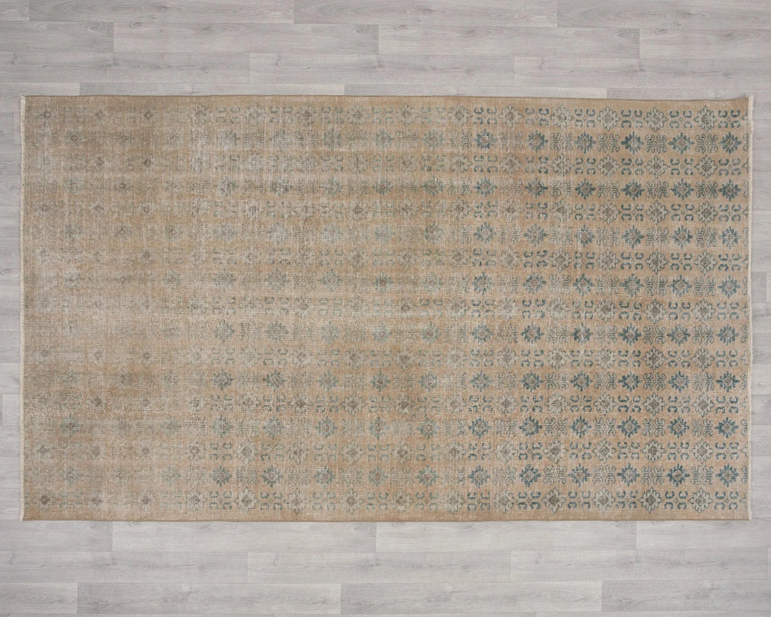 Multicolor Turkish Oushak Rug 5' 7" x 9' Hand-Knotted | No. VR79628