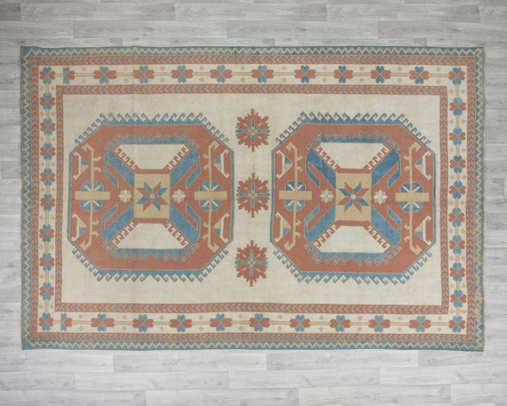 Multicolor Turkish Oushak Rug 7' 1" x 10' Hand-Knotted | No. VR79776
