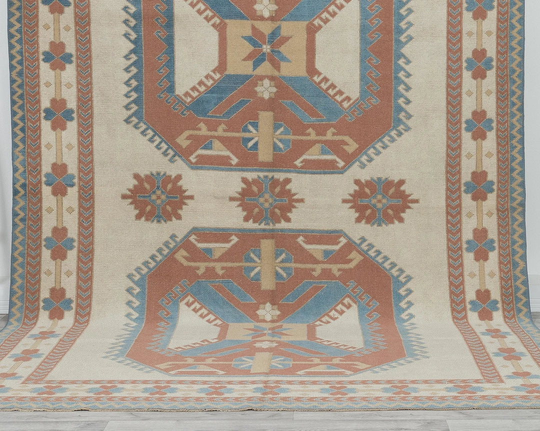 Multicolor Turkish Oushak Rug 7' 1" x 10' Hand-Knotted | No. VR79776