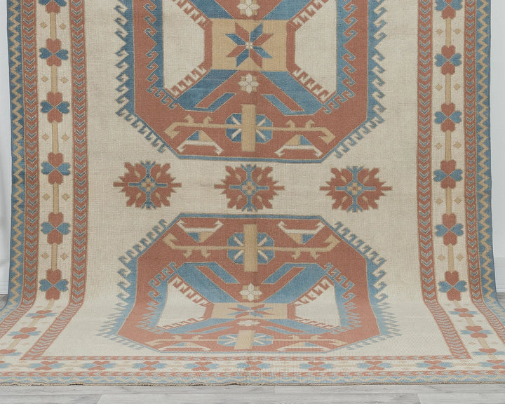Multicolor Turkish Oushak Rug 7' 1" x 10' Hand-Knotted | No. VR79776