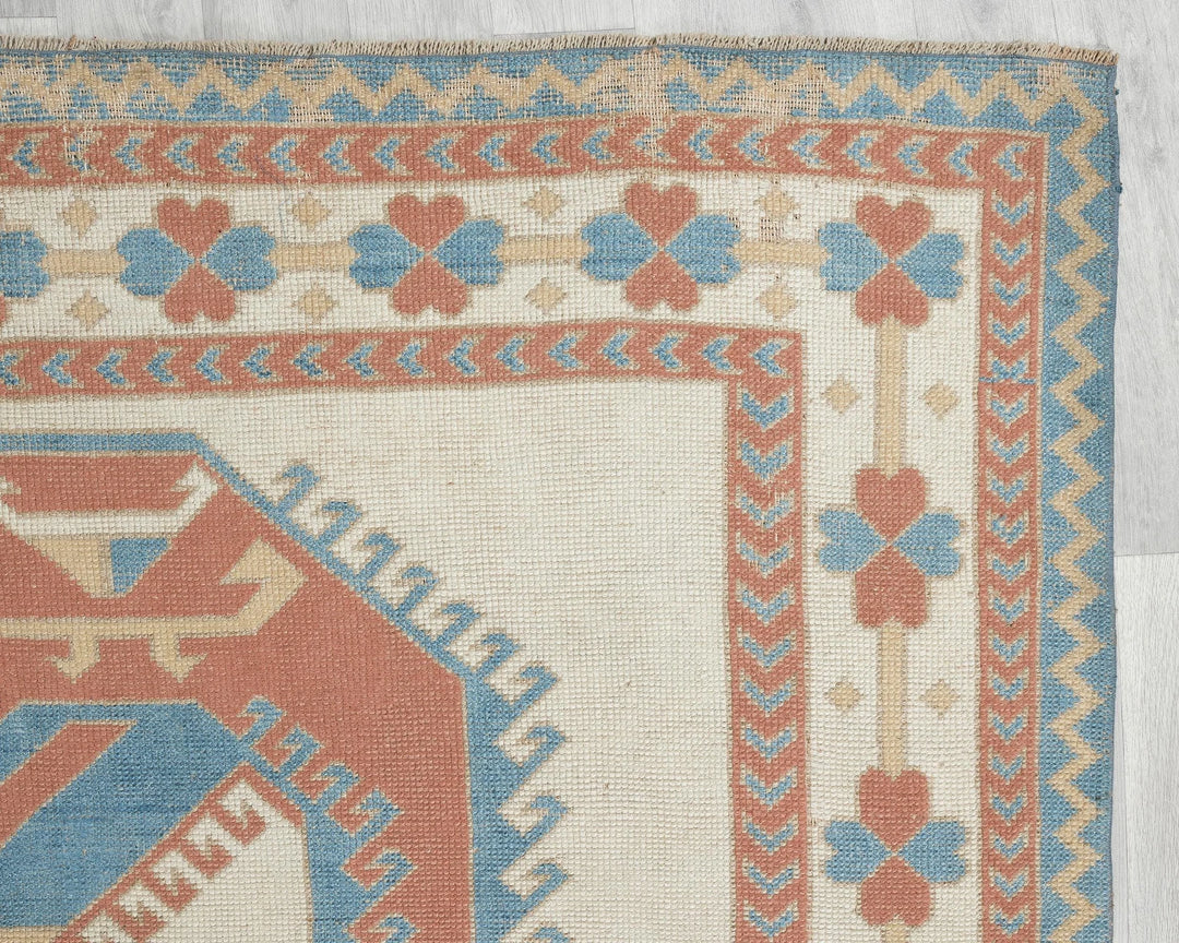 Multicolor Turkish Oushak Rug 7' 1" x 10' Hand-Knotted | No. VR79776