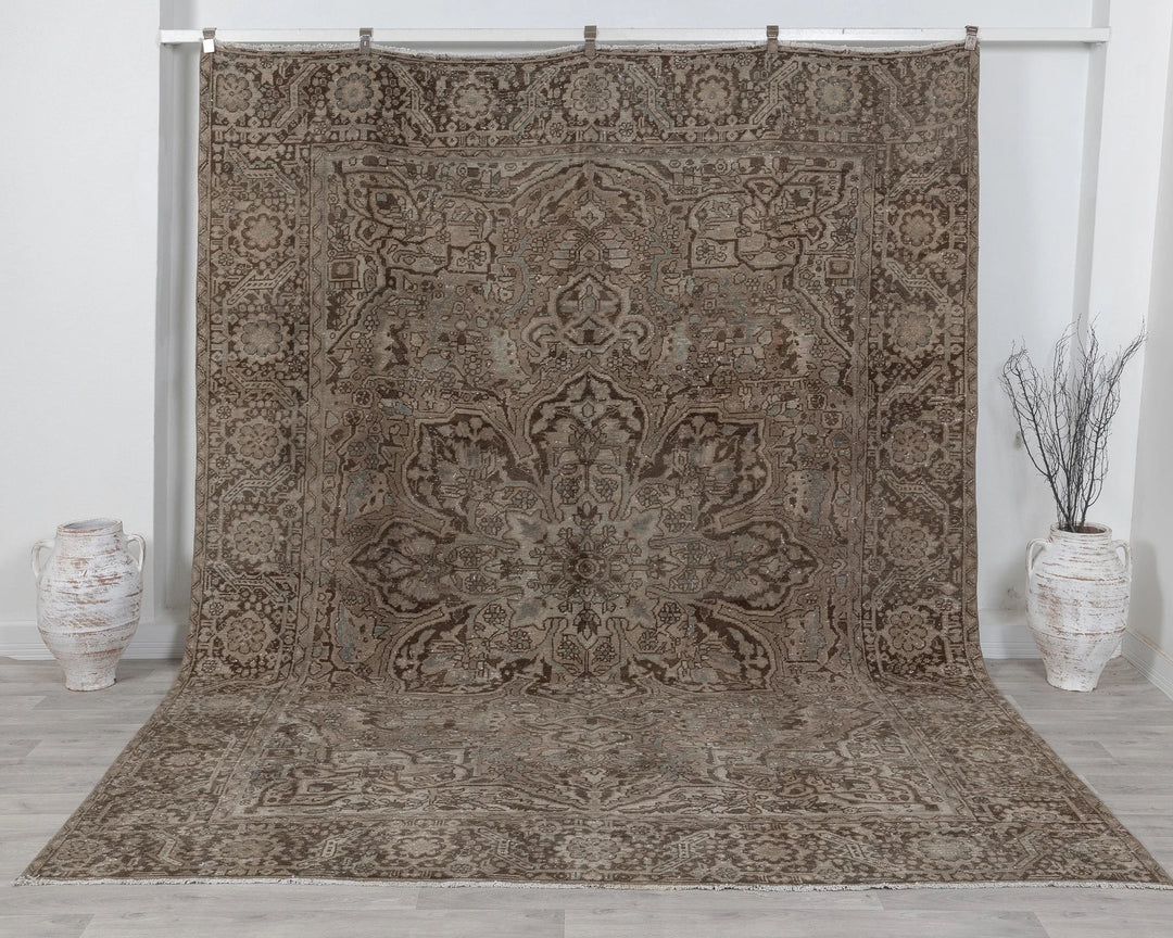 Multicolor Turkish Oushak Rug 9' x 12' Hand-Knotted