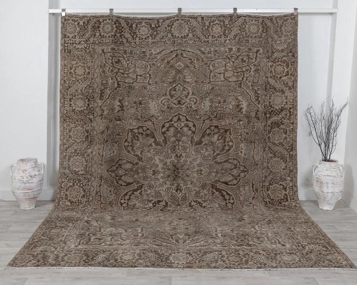 Multicolor Turkish Oushak Rug 9' x 12' Hand-Knotted