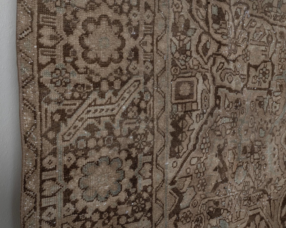Multicolor Turkish Oushak Rug 9' x 12' Hand-Knotted close-up