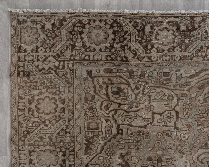 Multicolor Turkish Oushak Rug 9' x 12' Hand-Knotted border